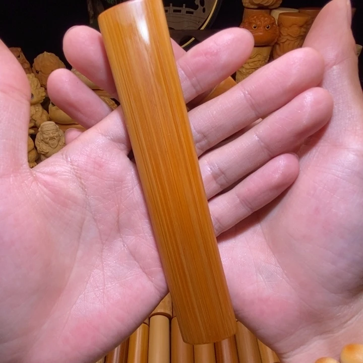 竹红皮大扁，素竹，长度14.1公分