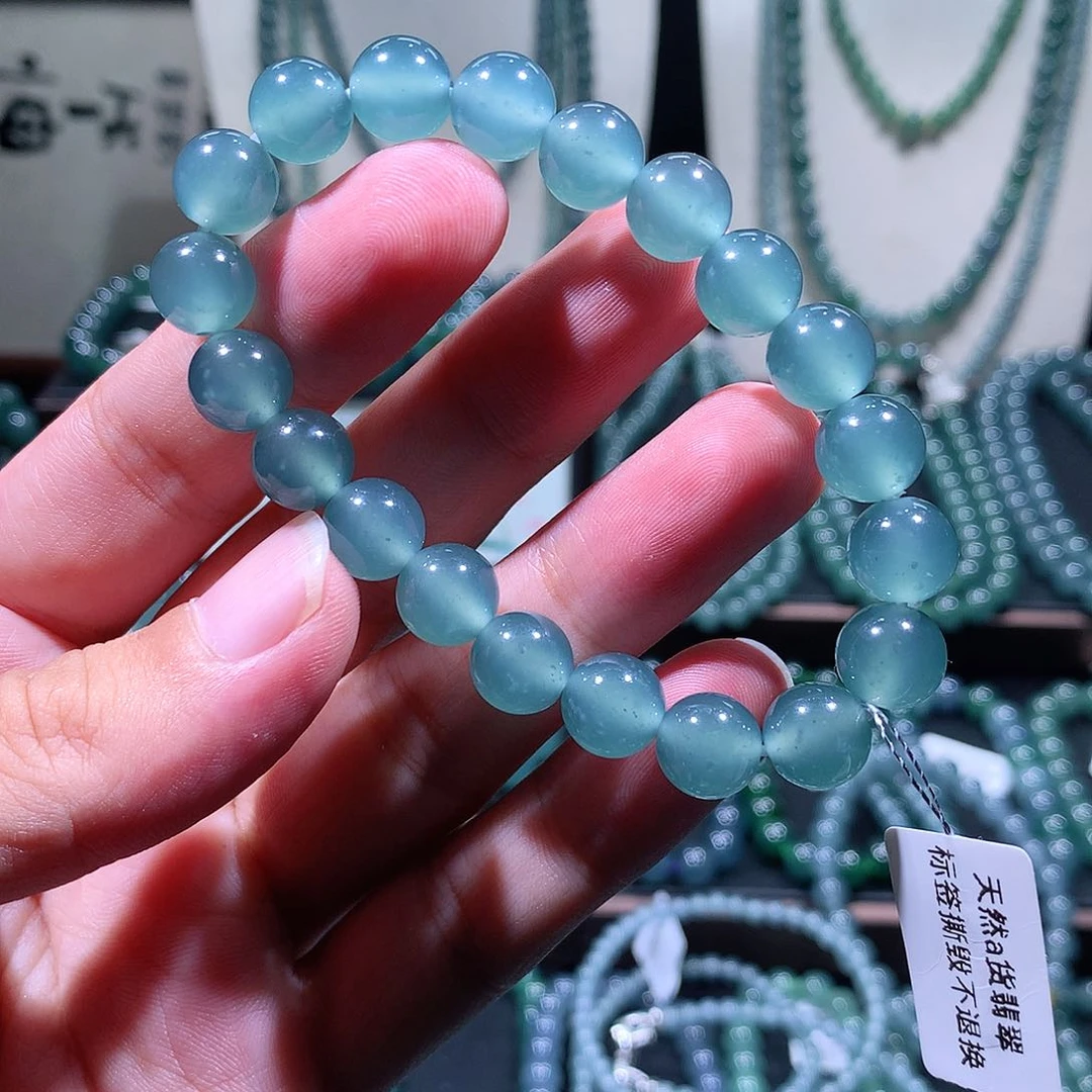 未镶嵌手链翡翠天然a货翡翠手串9.8
