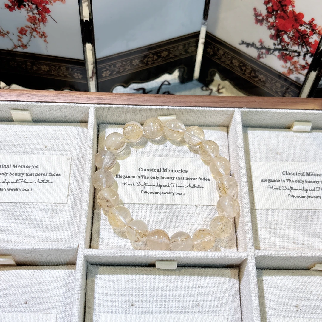 A323  小树胶花水晶12毫米手串多样性 发一串