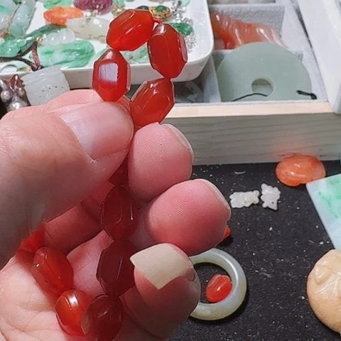 玛瑙/玉髓手链合金乐****）