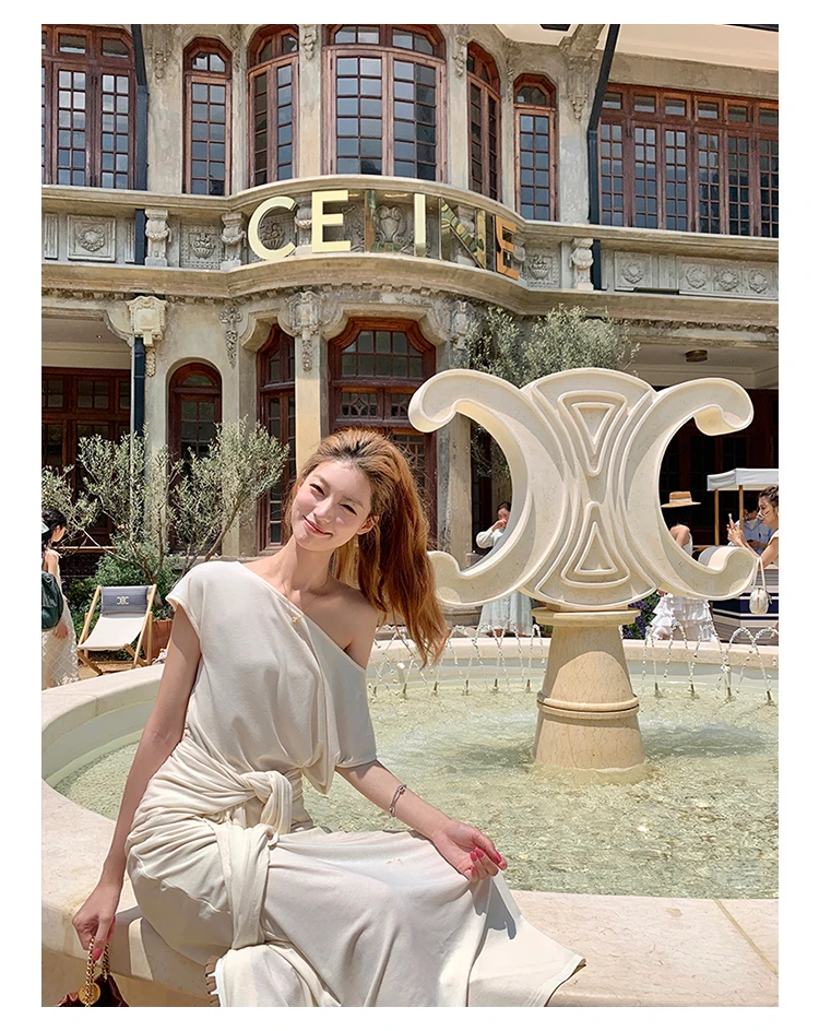 SourceWithU 5.30 希腊海岸 4色亲肤冰爽莱赛尔松弛感T恤披肩半裙