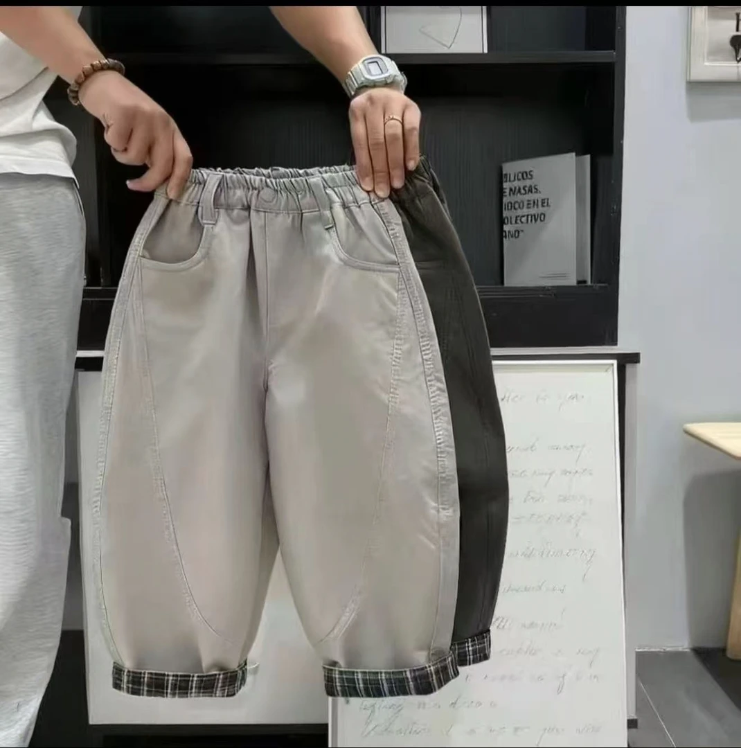 秋季上新2025新款男童中大童长裤休闲裤百搭宽松直筒裤