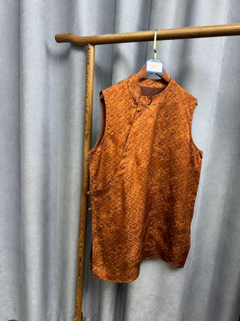 （瑕疵）夏季新款时尚简约新中式桑蚕丝奥黛提花上衣女L661