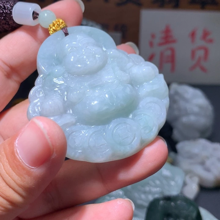 翡翠未镶嵌颈饰保真天然A货翡翠