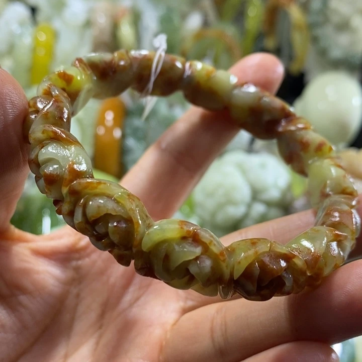 岫玉未镶嵌岫玉手镯61.62