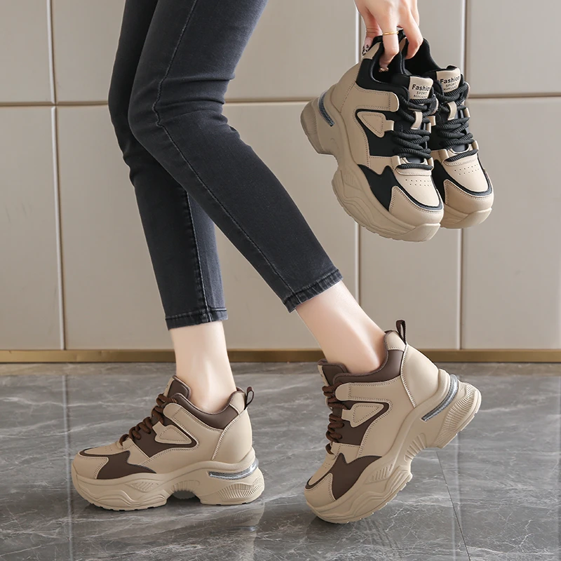 内增高老爹鞋子女2025年新款爆款春秋小个子女鞋厚底休闲运动鞋女