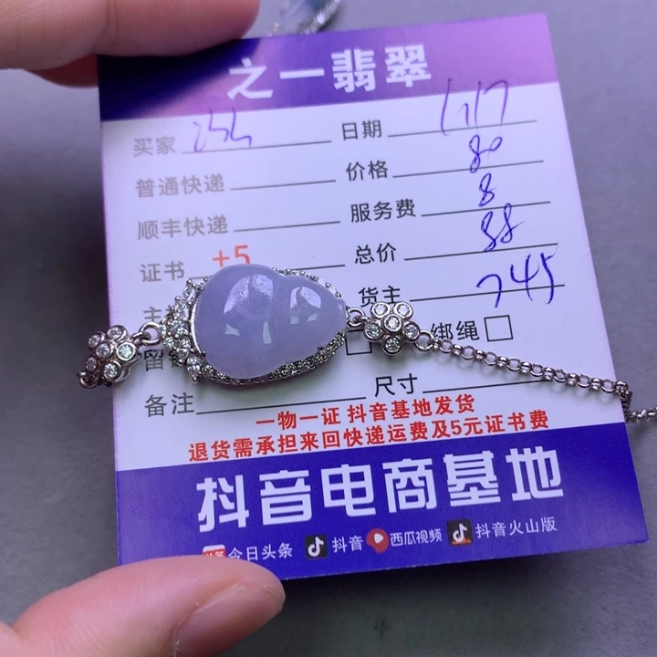 翡翠颈饰银S925镶嵌泓*