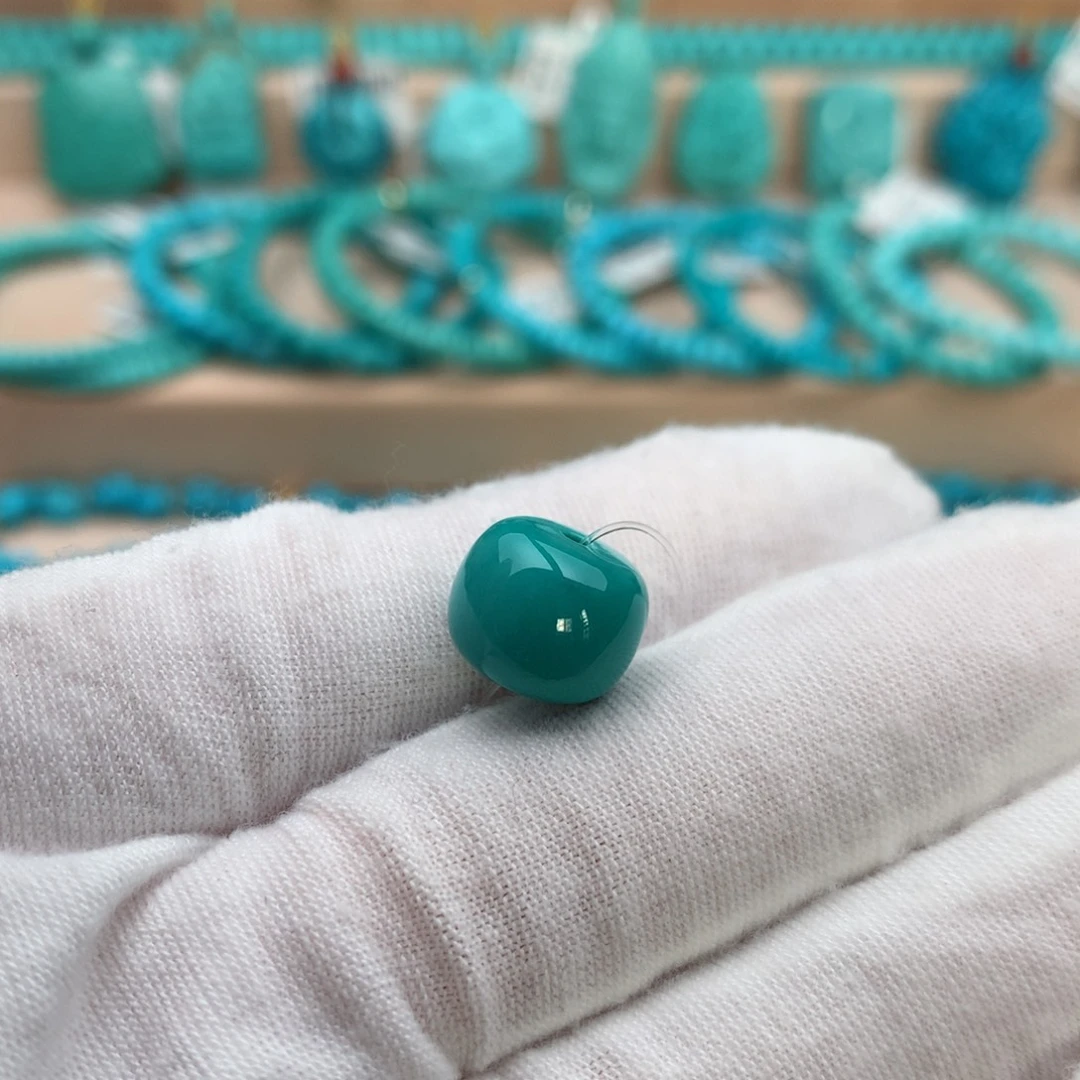 绿松石未镶嵌珠宝奇石11.6mm