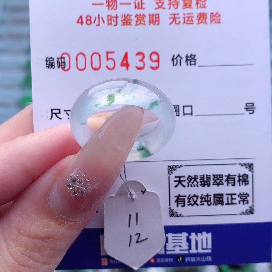 翡翠未镶嵌戒指天然