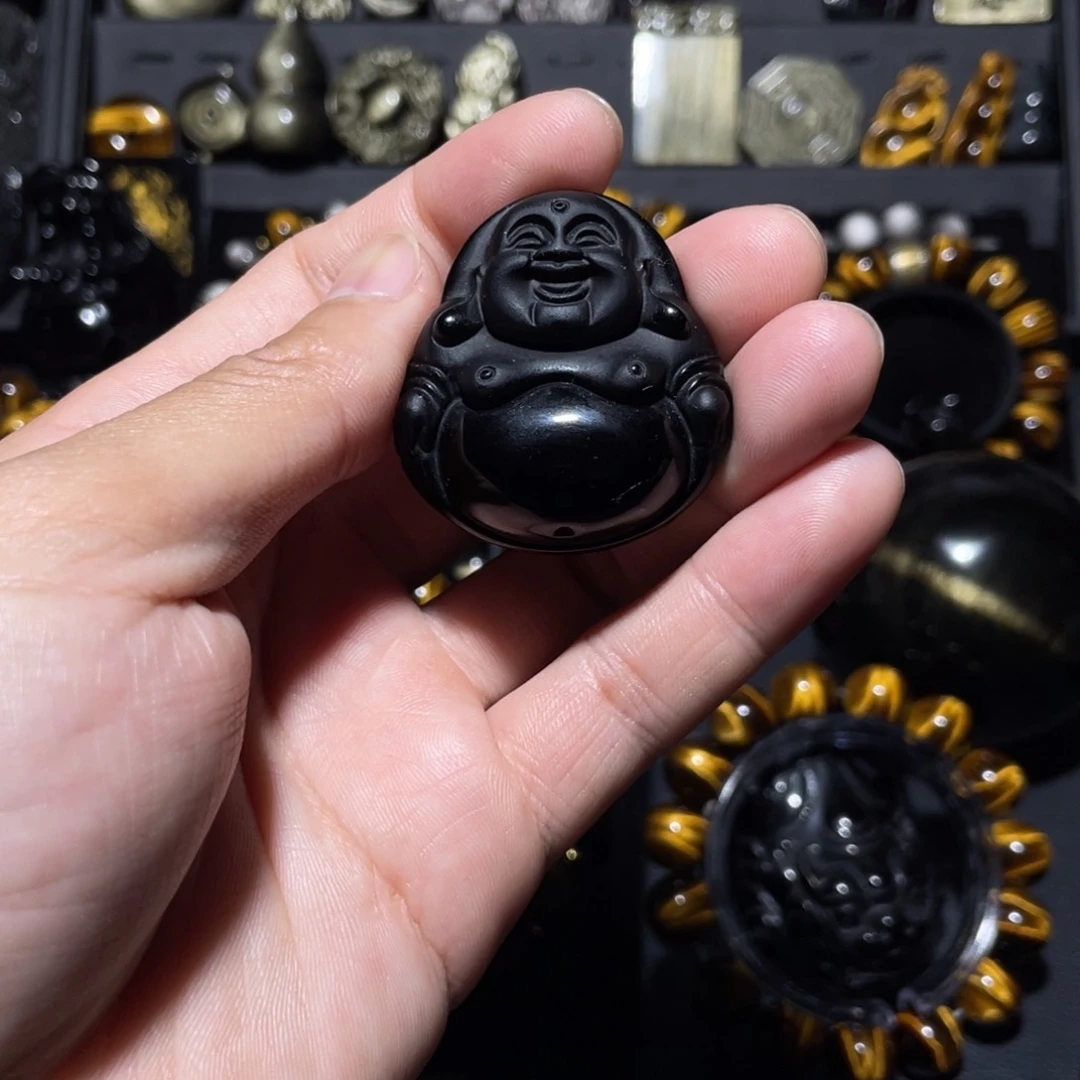 未镶嵌黑曜岩珠宝奇石宝****莉