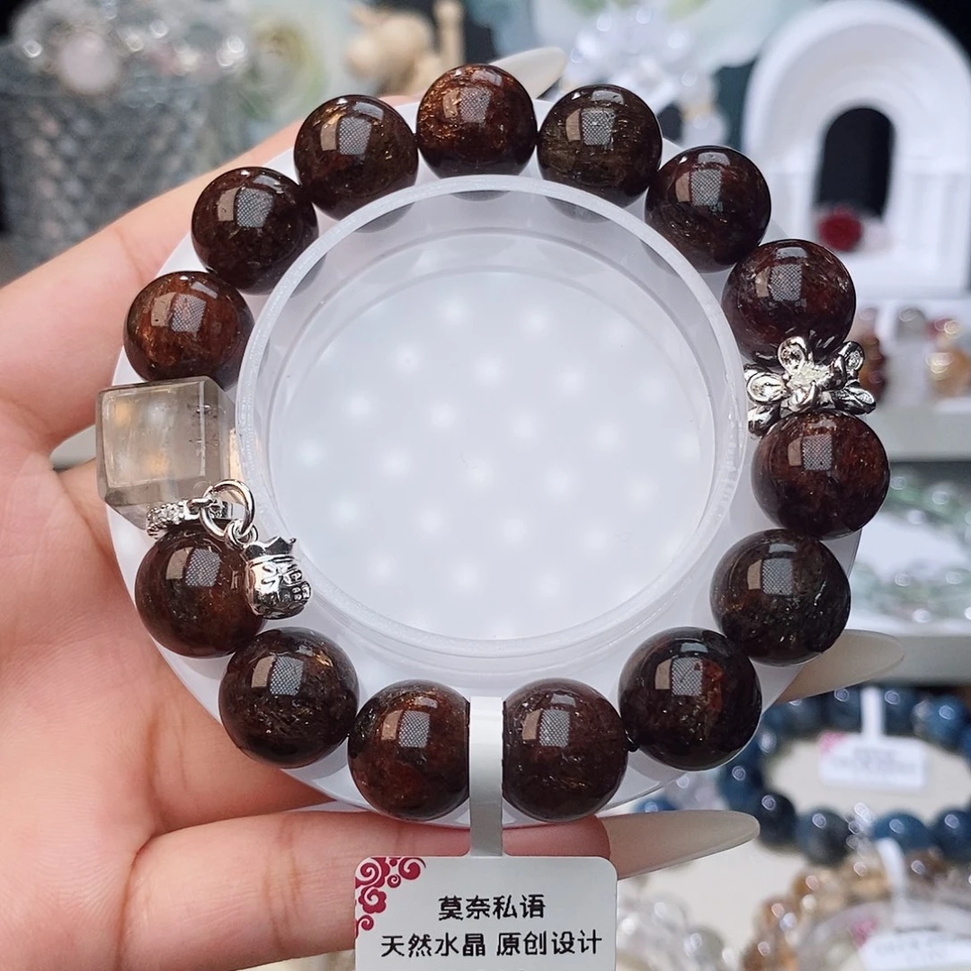 水晶手链未镶嵌满矿满发黑金超