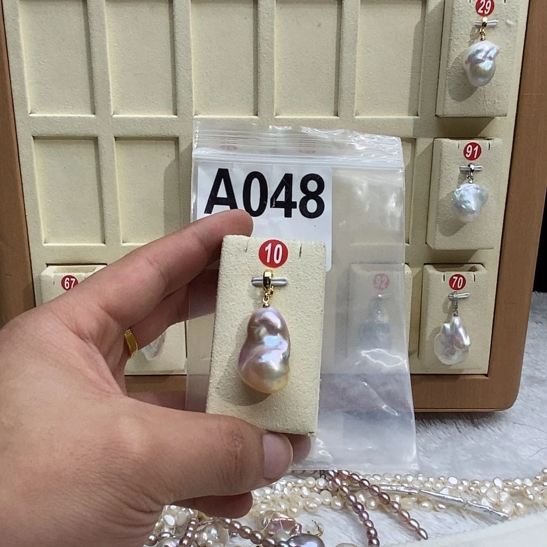 银S925镶嵌颈饰淡水珍珠