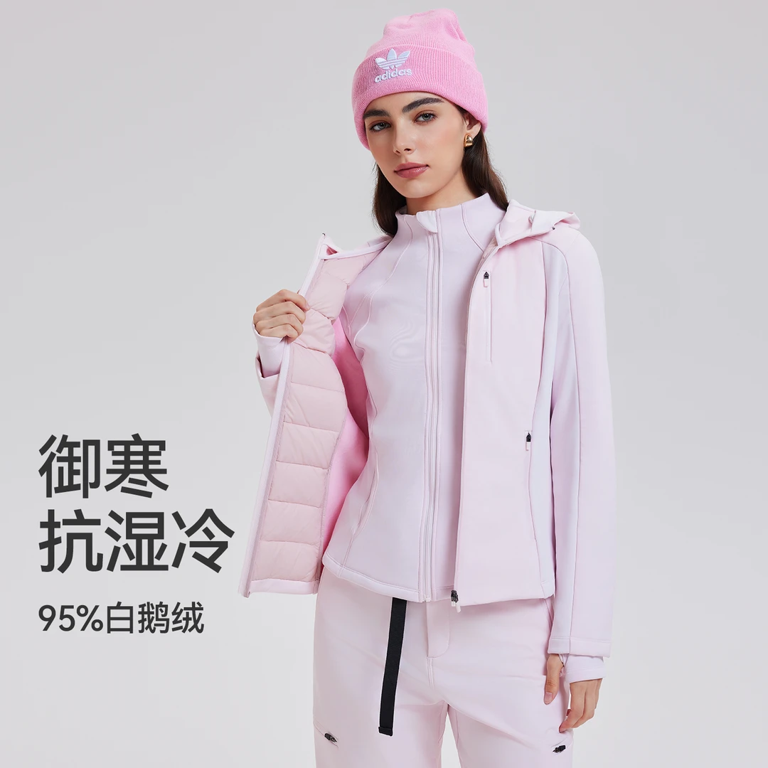 cosleaf/科里芙【软壳冲锋鹅绒+加绒内胆】三合一羽绒拒水软壳外套