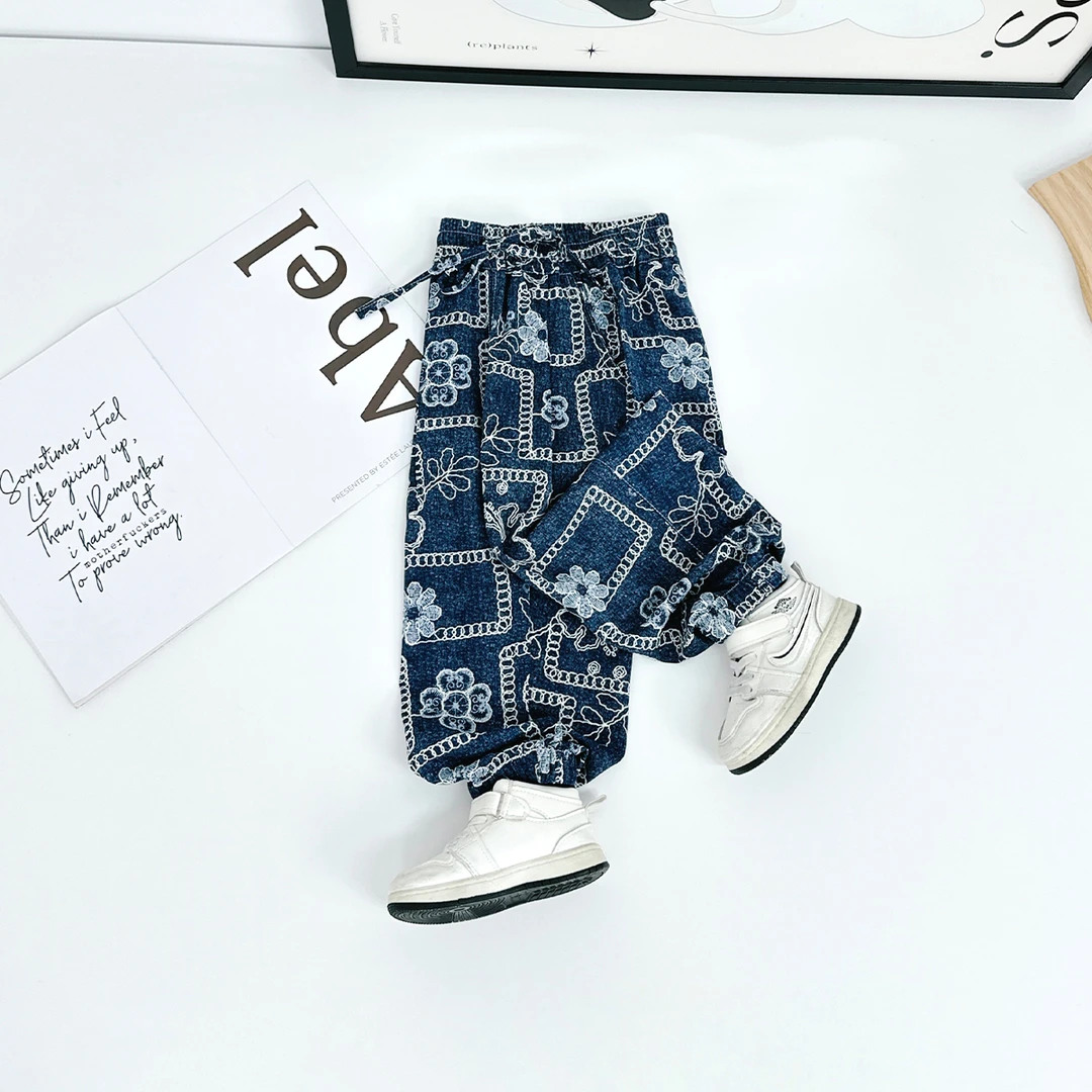 男童裤子薄款宽松休闲裤夏装防蚊长裤儿童 CXF3668 悠悠童话童装