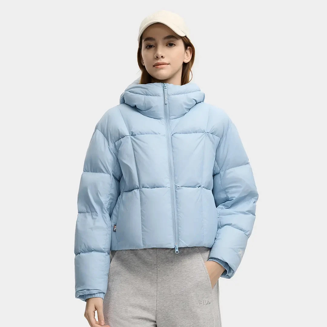 Fila/斐乐25年新款女子时尚休闲保暖短款羽绒服F11W549901F