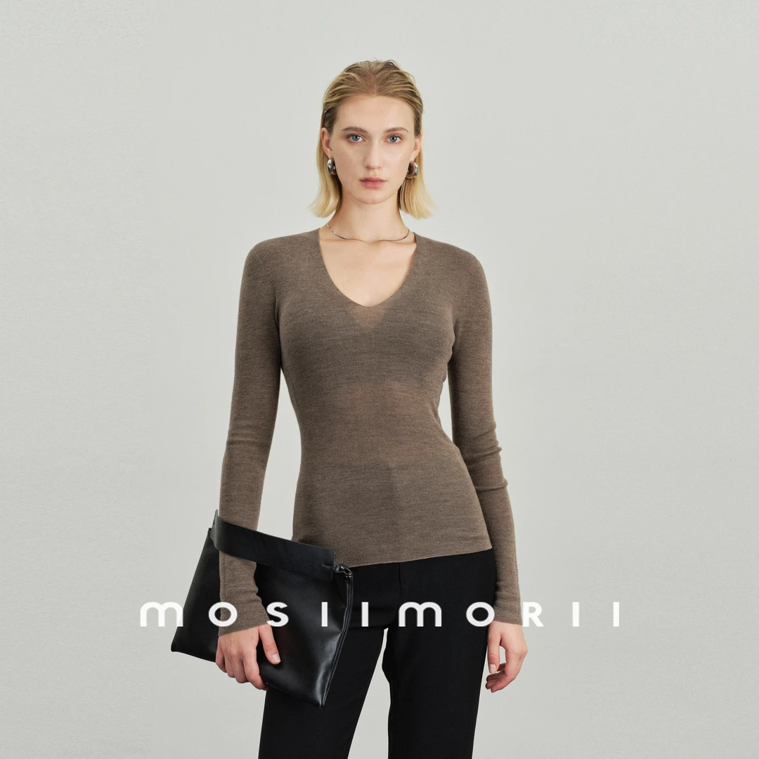 交个朋友【慢时光】MOSIIMORII100%羊毛衫无缝扬子纱女打底针织内搭