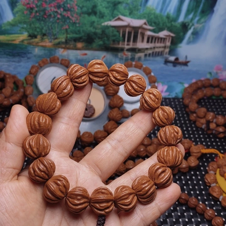 桃核手串龙纹桃核手串