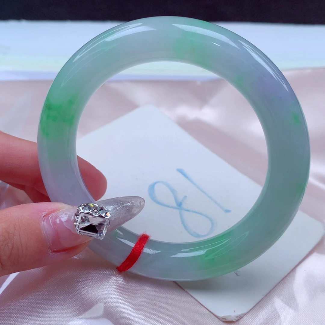 翡翠手镯未镶嵌天然缅甸翡翠A货手镯 81号