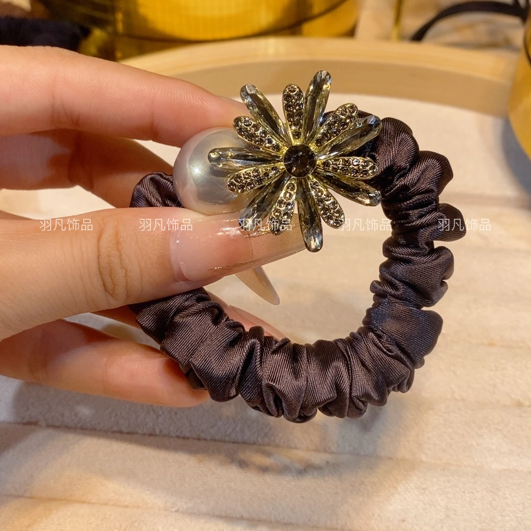 羽凡2608发圈原创设计高弹百搭发绳花头绳日韩女可爱气质优雅头绳