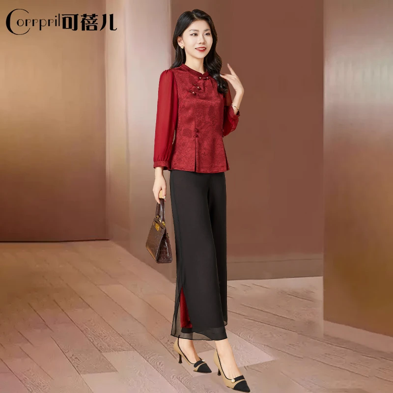 【可蓓儿】五一喜婆婆婚宴礼服2025新款女夏高端妈妈超火两件套装