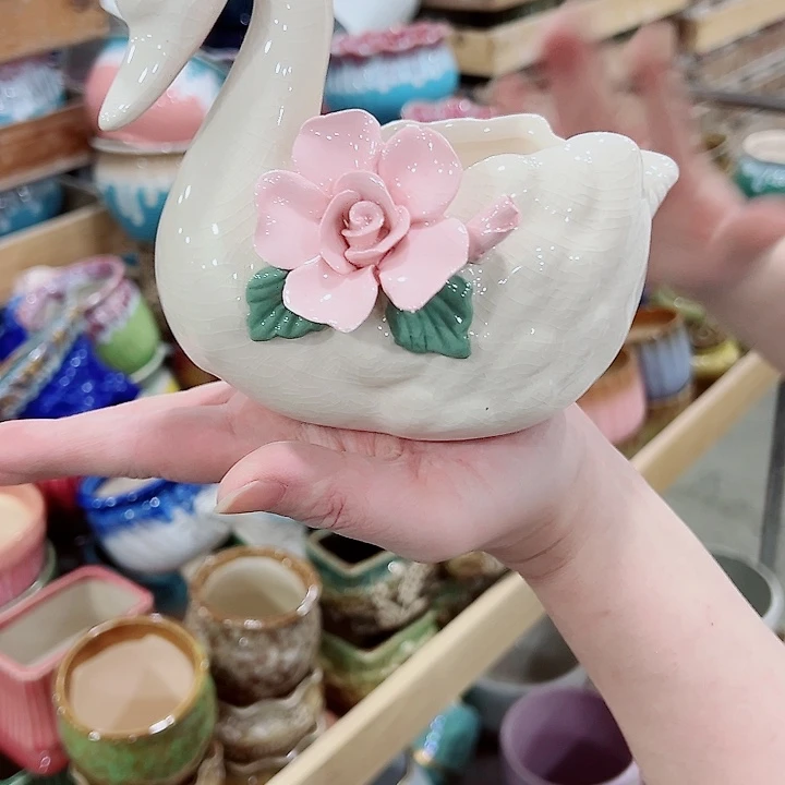 有孔，凑单福利满10元发货陶瓷多肉花盆！