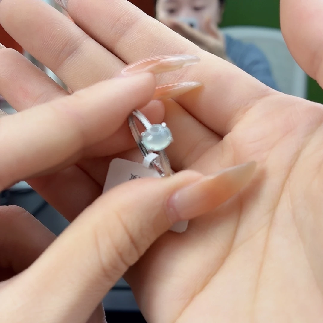 翡翠银S925镶嵌戒指