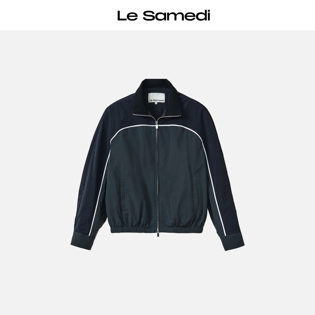 Le Samedi 设计师精选【山壳复兴】户外风潮复古嵌条运动翻领夹克