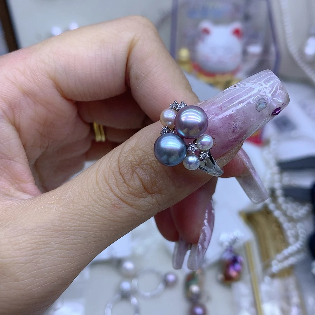 【闪购商品】淡水珍珠戒指银S925镶嵌