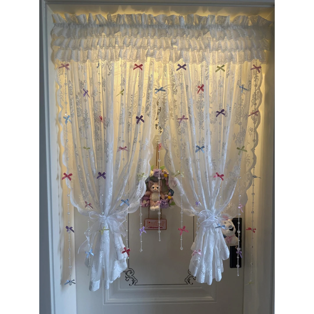 Wins风蝴蝶结门帘梦幻珠链女生家用卧室门帘氛围感装饰梦幻少女心