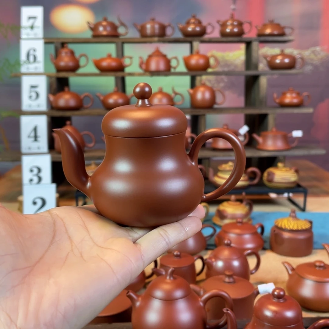茶壶紫砂A**哥潮州手工手拉朱泥思婷壶