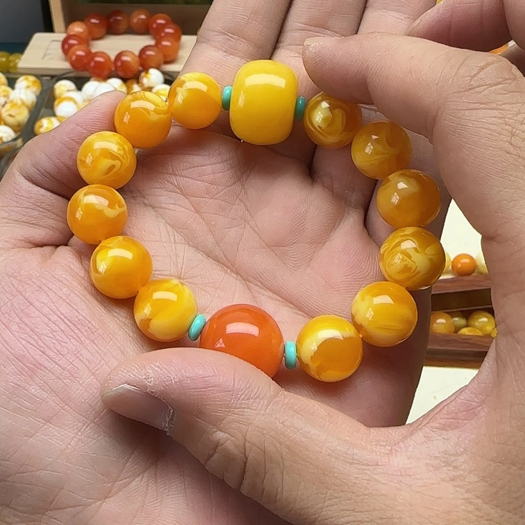 (***)树脂非金属精品老蜡素串搭配一条