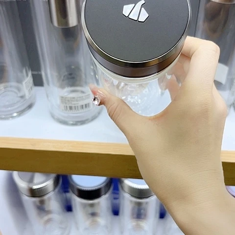 万象品牌玻璃不**少V366RL，黑色、370毫升双层