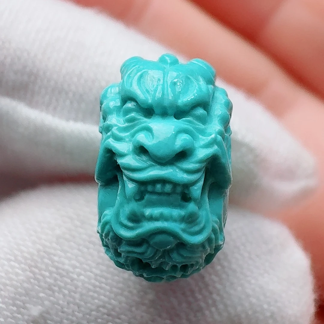 未镶嵌绿松石珠宝奇石精工龙扣