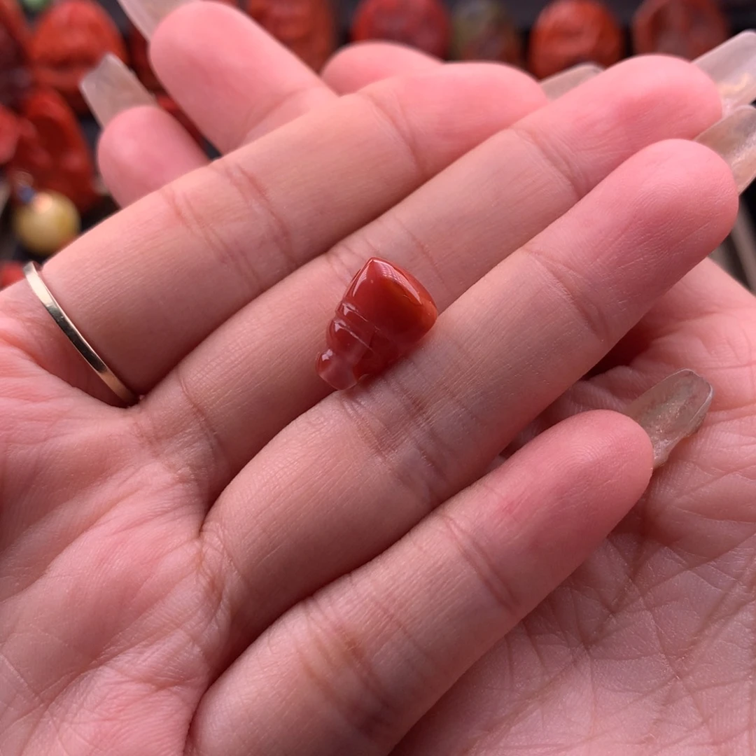 南红玛瑙南红川料原矿三通9mm➕未镶嵌