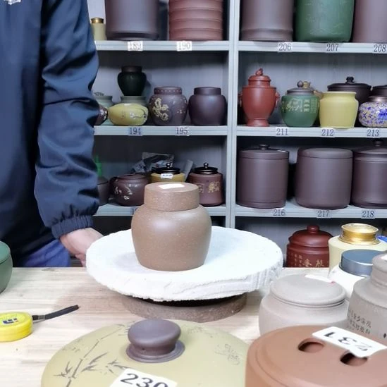 紫砂茶叶罐正品小罐紫砂茶叶罐三两装左右