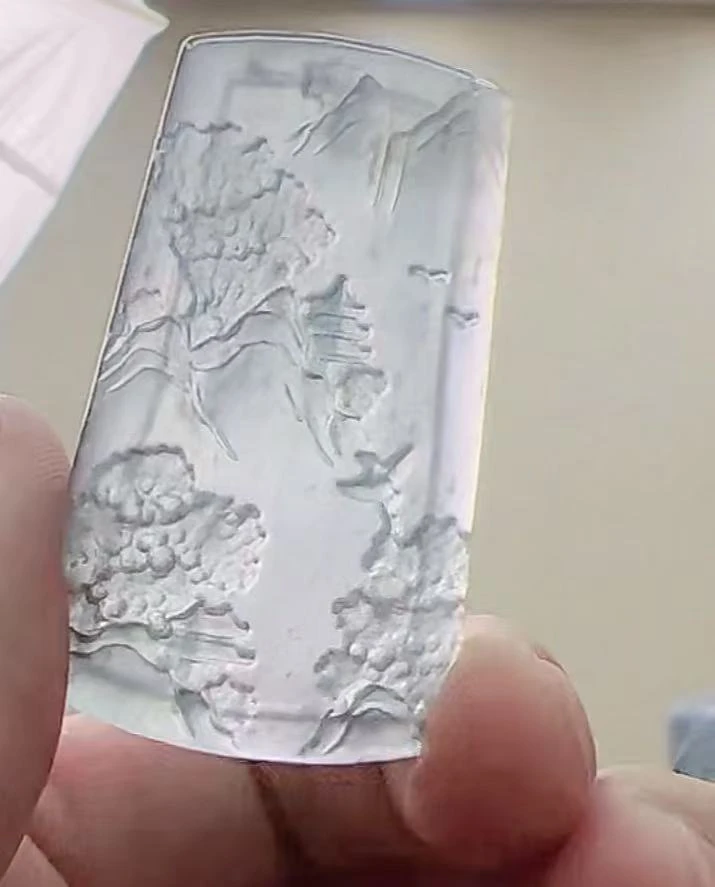 【雍天下】纯高冰种天然A货翡翠山水牌多样性发一件 A121