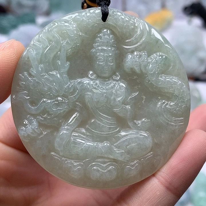 翡翠未镶嵌颈饰玉龙观音福利