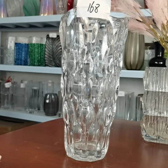 玻璃昌达玻璃花瓶龙眼高29.5口径14.5