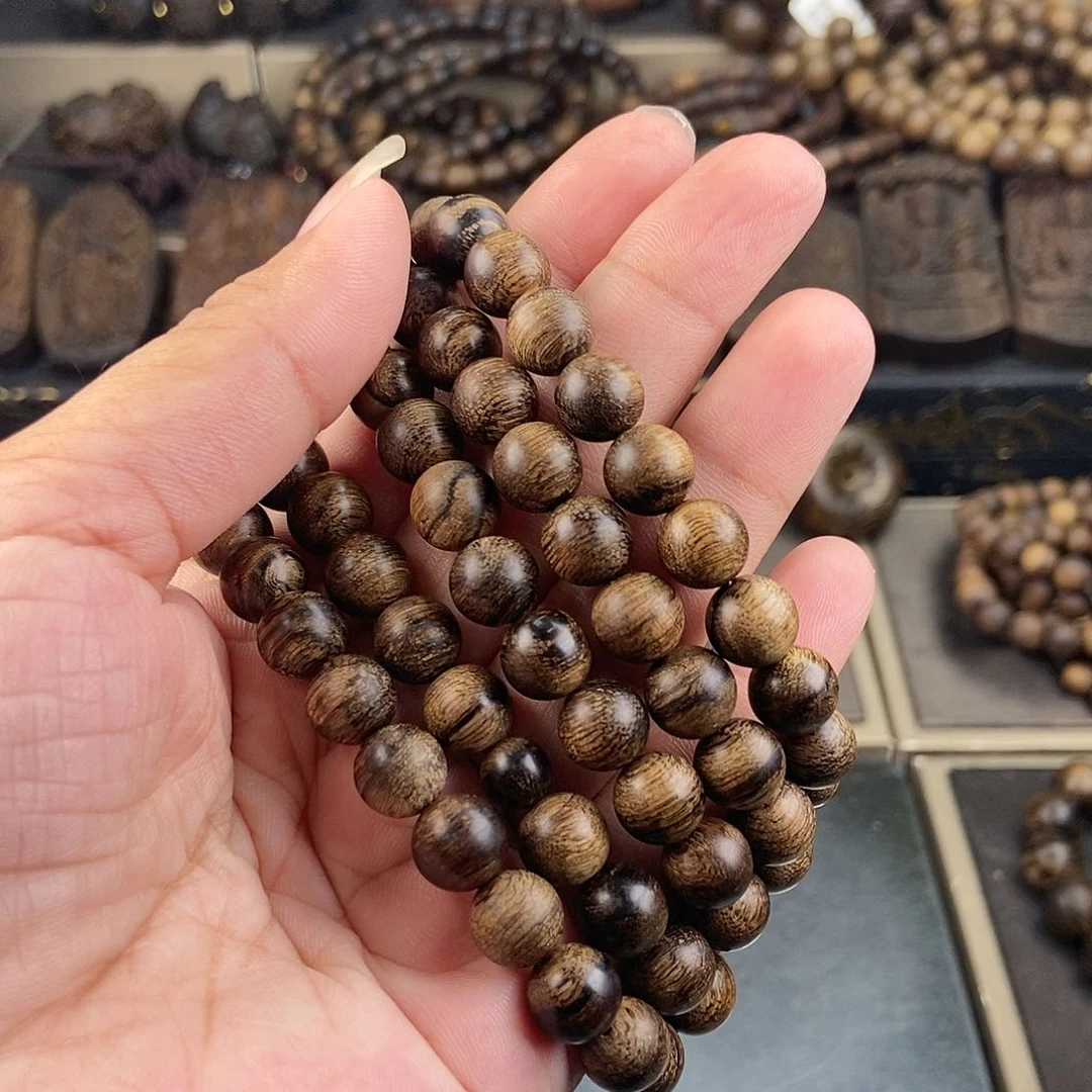 沉香手串乖*?越南芽庄留疤白