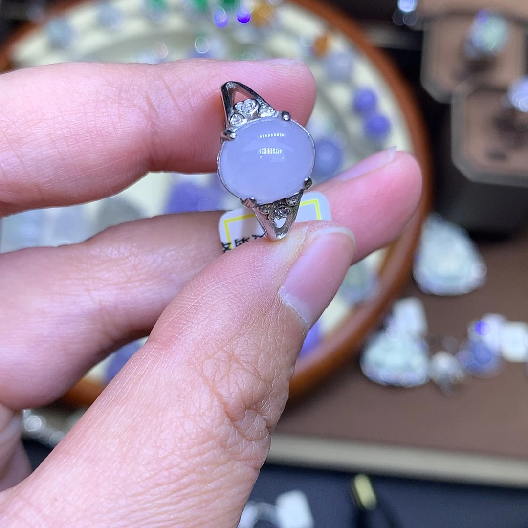 翡翠颈饰银S925镶嵌翡翠吊坠