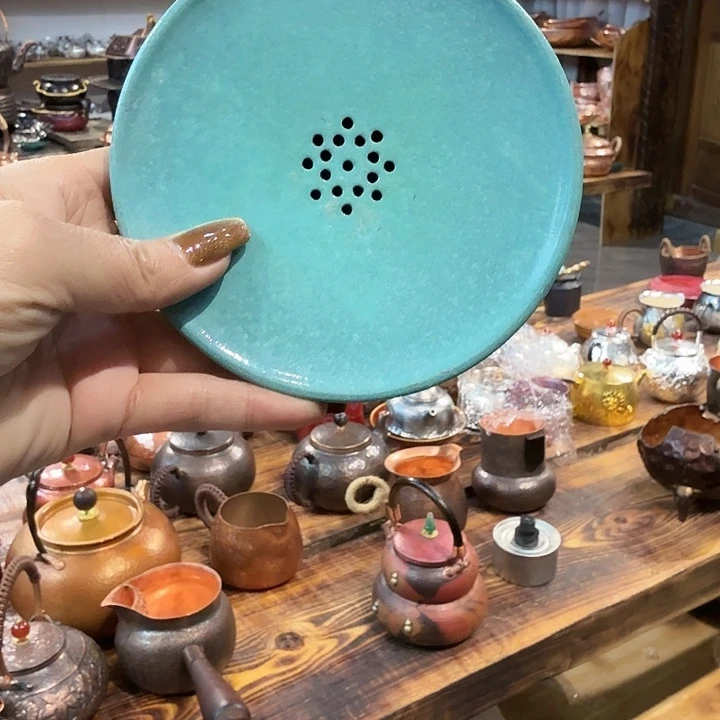 @***婵紫铜手工制作茶尘①个