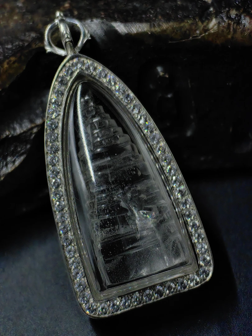 合金亚克力吊坠 15th氺晶舍利塔