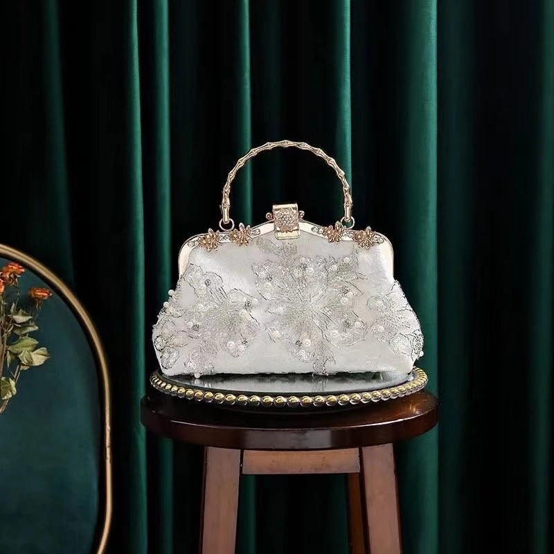 【第一眼】新中式珍珠高级刺绣国风手提包单肩斜挎优雅百搭小众风