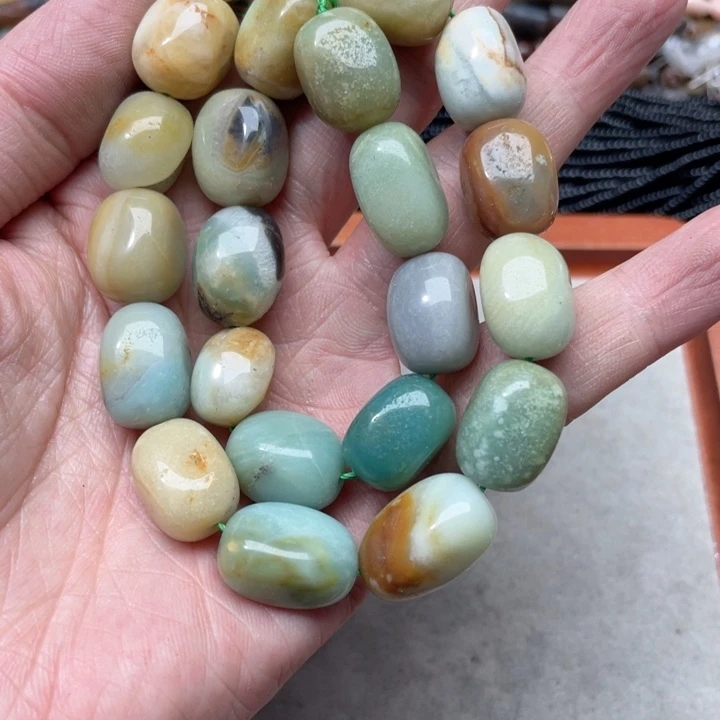 玛瑙/玉髓合金珠宝半成品一条13x18mm亚马逊