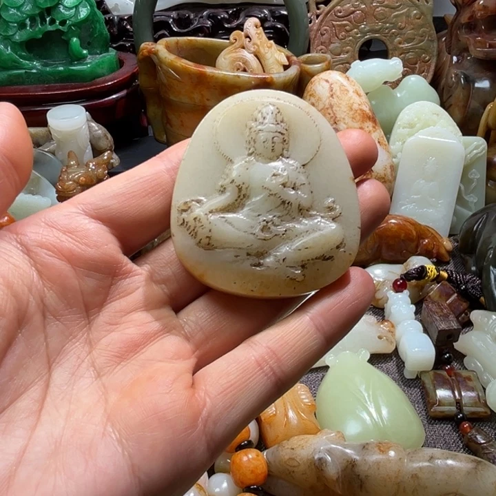 和田玉未镶嵌挂件