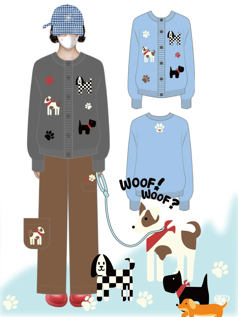 【乐天】美式辣妹复古纯欲上衣毛衣