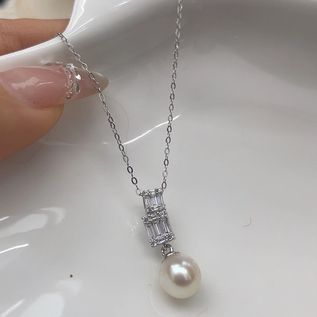 海水珍珠颈饰银S925镶嵌