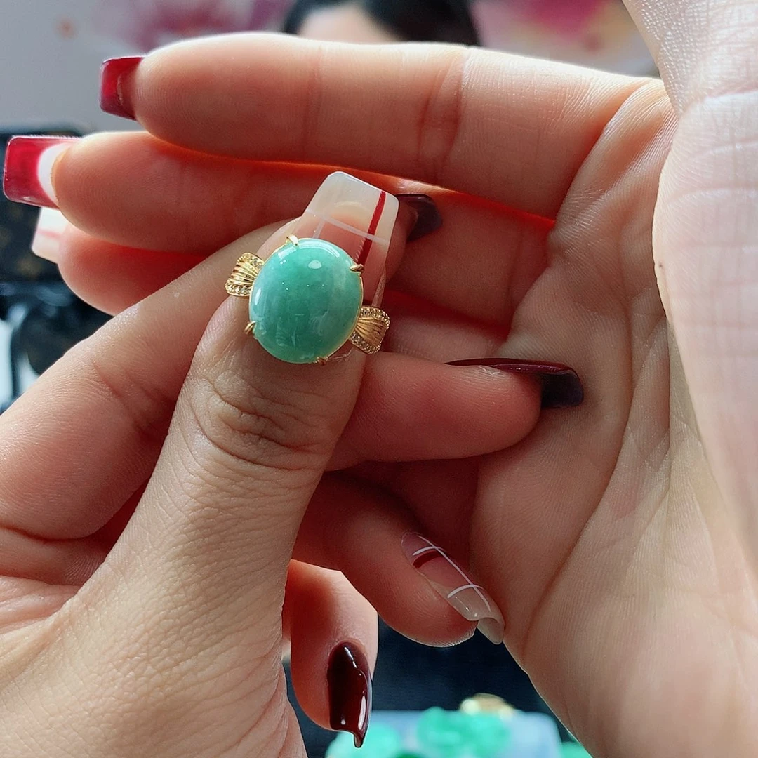 【闪购商品】翡翠戒指银S925镶嵌，