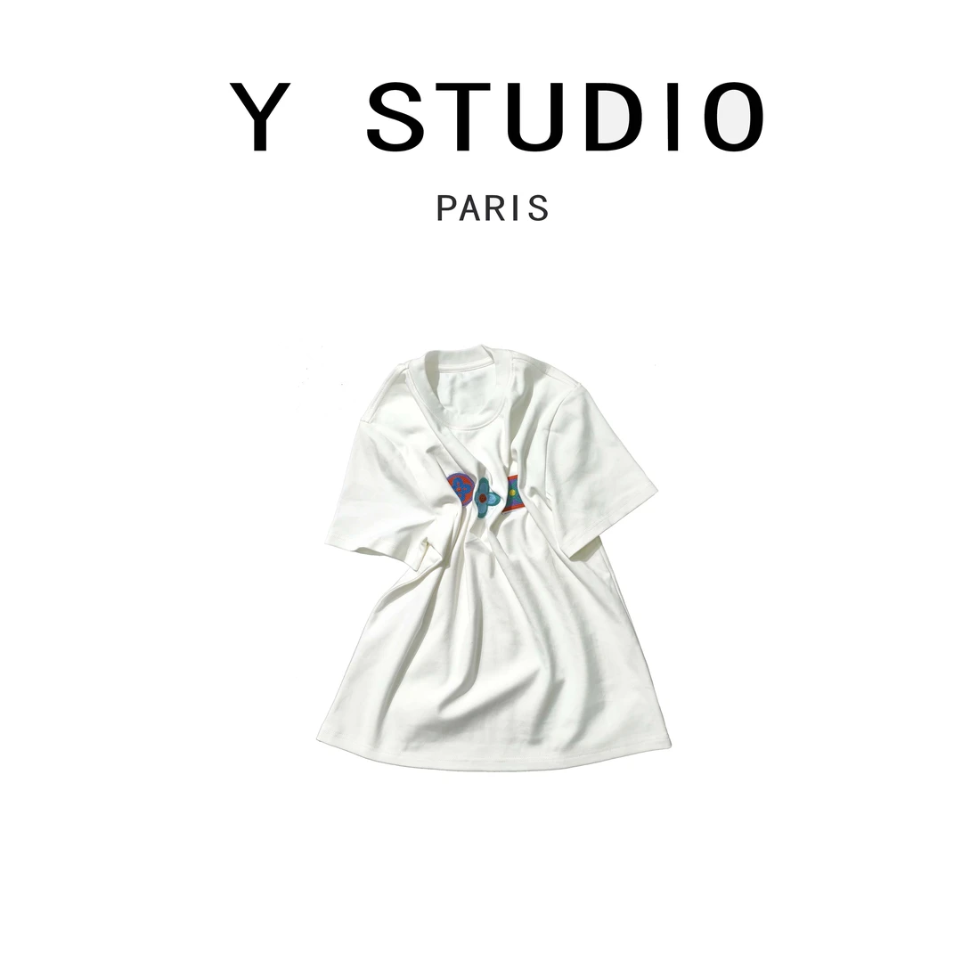 【大妮专属】【三花独秀】新款百搭时尚圆领短袖T恤BU2025T038