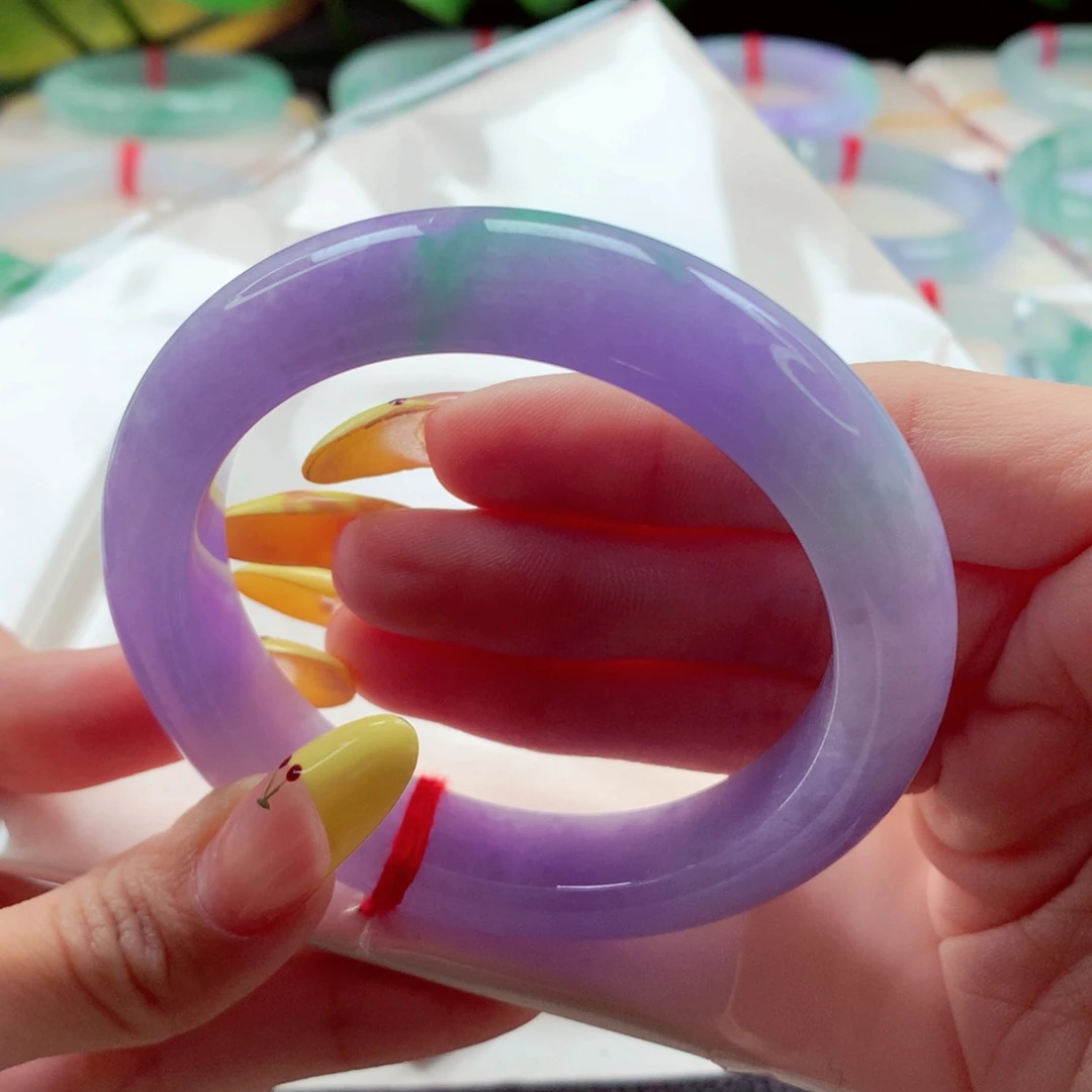 翡翠手镯未镶嵌54 浓春彩（16）灵